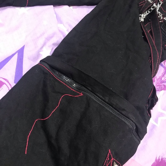 (SOLD) Dollskill Pink Super Skull Wide Leg Pants - Picture 4 of 5